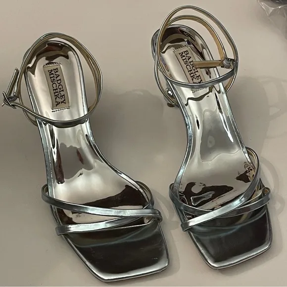 Badgley Mischka Callie Leather Ankle-Strap Sandals