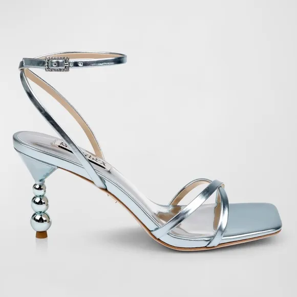 Badgley Mischka Callie Leather Ankle-Strap Sandals