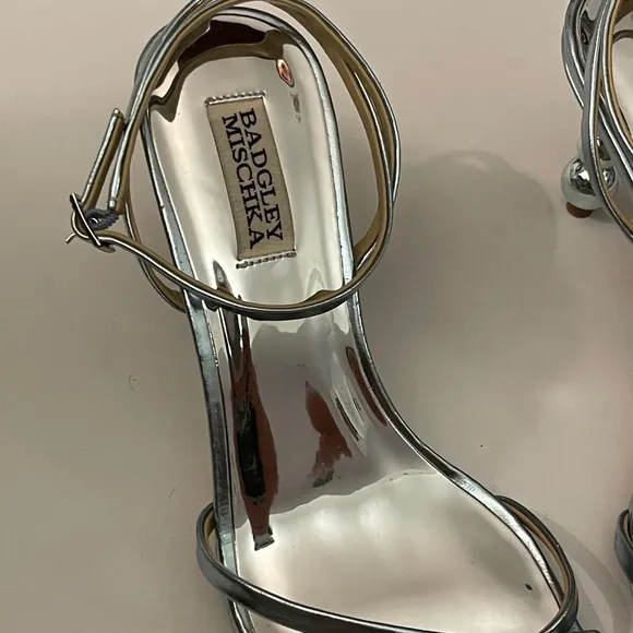 Badgley Mischka Callie Leather Ankle-Strap Sandals