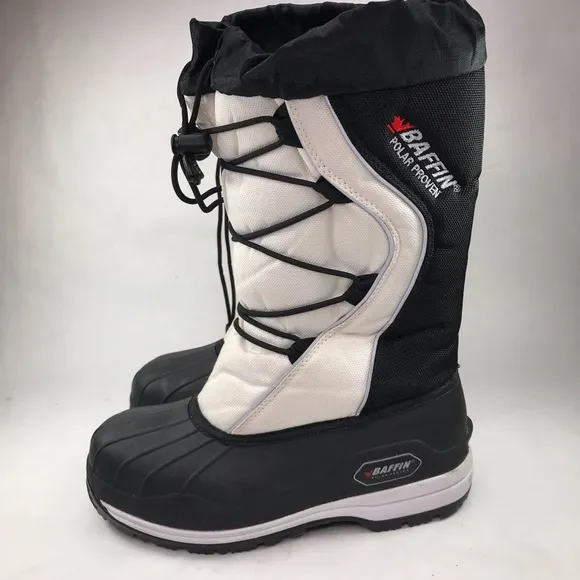 Baffin Women's 7 Icefield Winter Boots Cold White Black