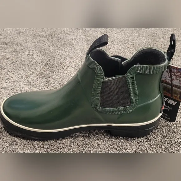Baffin Womens Marsh Series Pond Mid Rain Boots MRSHW004-BK1 Green Size 7