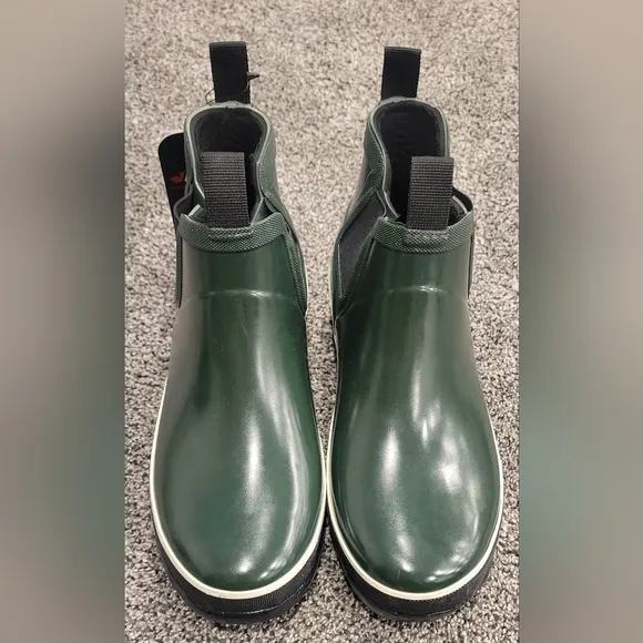 Baffin Womens Marsh Series Pond Mid Rain Boots MRSHW004-BK1 Green Size 7