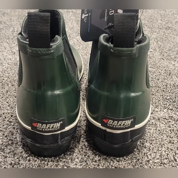 Baffin Womens Marsh Series Pond Mid Rain Boots MRSHW004-BK1 Green Size 7