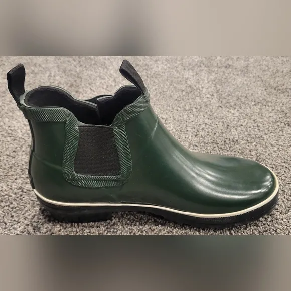 Baffin Womens Marsh Series Pond Mid Rain Boots MRSHW004-BK1 Green Size 7