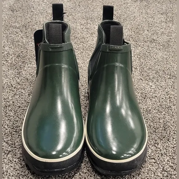 Baffin Womens Marsh Series Pond Mid Rain Boots MRSHW004-BK1 Green Size 7