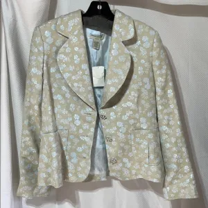 Banana republic 10 tan blue floral w/bling NWT