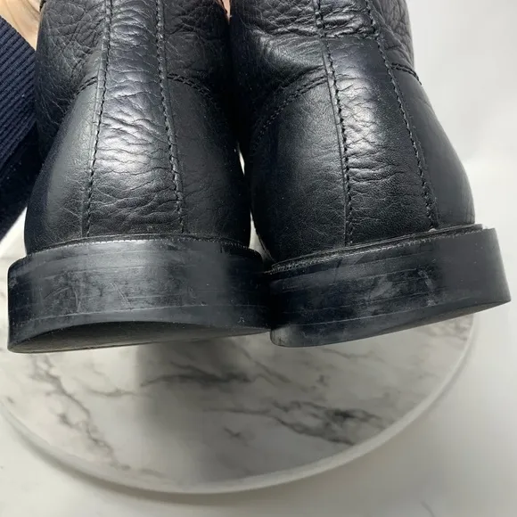 Banana Republic Chukka Black Leather Lace Up Boots 9 Mens Ortholite Classic