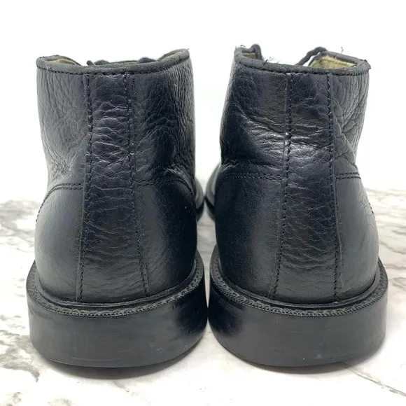 Banana Republic Chukka Black Leather Lace Up Boots 9 Mens Ortholite Classic