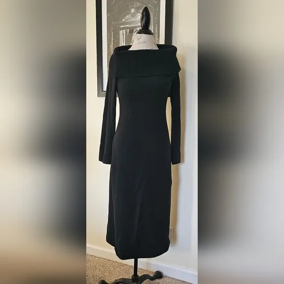 Banana Republic sz S black turtleneck sweater dress