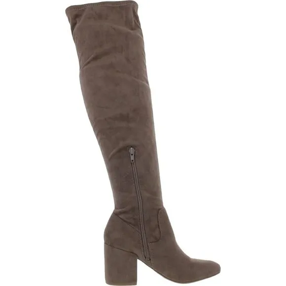 BAR III Womens Beige Padded Gabrie Round Toe Block Heel Dress Boots 7 M