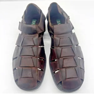 Bass Men's Brown Leather Fishermen Sandals Jakson 3Q33 Size 10 M Comfort Shoes
