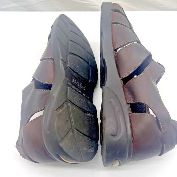 Bass Men's Brown Leather Fishermen Sandals Jakson 3Q33 Size 10 M Comfort Shoes