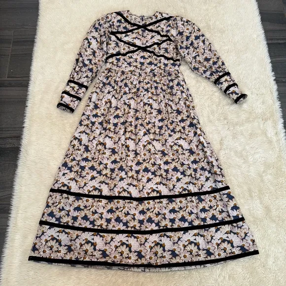 Batsheva Clemmie Floral Midi Dress - Size 6
