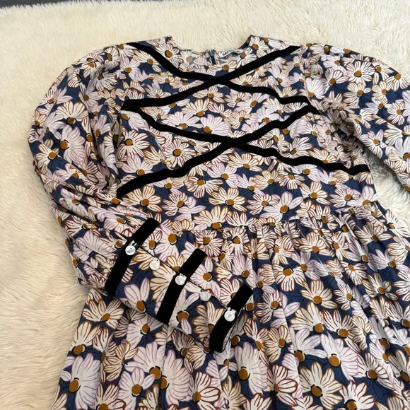 Batsheva Clemmie Floral Midi Dress - Size 6