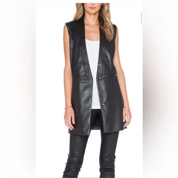 Bcbgmaxazria Caryn Faux-leather wrap mini dress