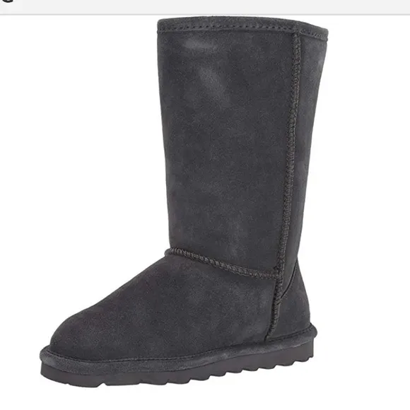 BEARPAW Cold Weather Boots CHARCOAL-030 - Charcoal Elle Tall Youth Suede Boot