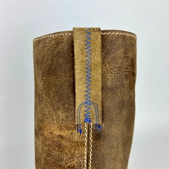 Bed Stu Womens Opal Brown Leather Harness Boots Bottle Opener Distressed sz 6.5