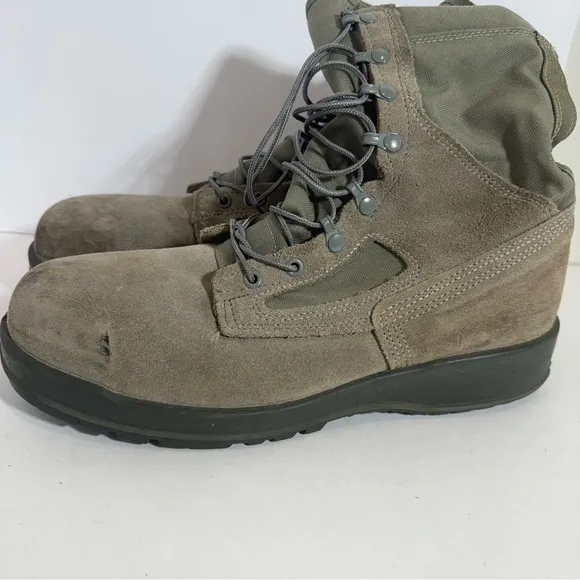 Belleville 600 ST Hot Weather Steel Toe Military Boots Tan Green Size 12 R