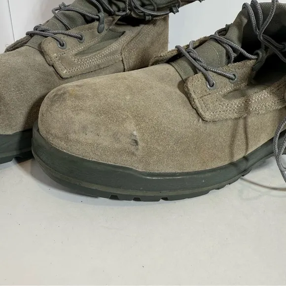 Belleville 600 ST Hot Weather Steel Toe Military Boots Tan Green Size 12 R