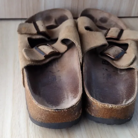 Betula by Birkenstock 280 Brown Suede Slip-On Sandals Men's 43 Size M 10