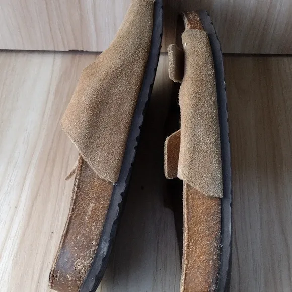 Betula by Birkenstock 280 Brown Suede Slip-On Sandals Men's 43 Size M 10