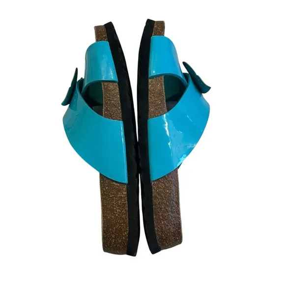 Betula by Birkenstock Bright Blue Butterfly Accent Sandals, Sz EU 41 / US 10