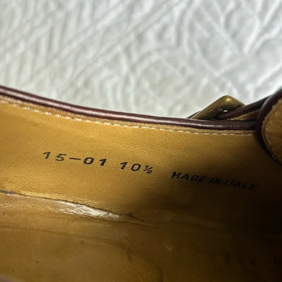 Billy Reid •10.5• Brown Double Monk Strap Captoe Handmade in Italy Leather Shoes