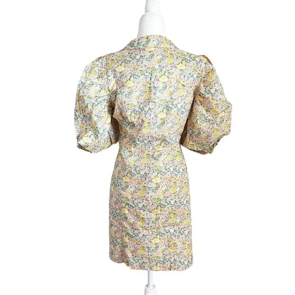 Birgitte Herskind Ami Floral Mini Dress Large Yellow NWT