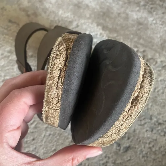 Birkenstock Arizona Chocolate Brown Nubuck Suede Leather Double Buckle Sandals