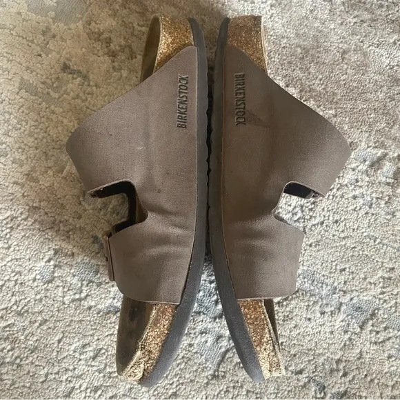 Birkenstock Arizona Chocolate Brown Nubuck Suede Leather Double Buckle Sandals