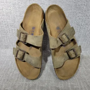Birkenstock Arizona Mens Size EU 46 US M13 Brown 2 Strap Soft Footed Sandals