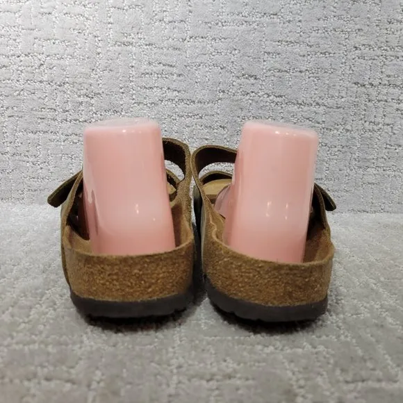 Birkenstock Arizona Mens Size EU 46 US M13 Brown 2 Strap Soft Footed Sandals