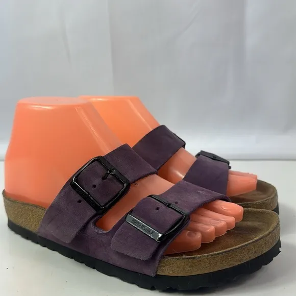 Birkenstock Arizona Purple Suede Leather Women's Sandals