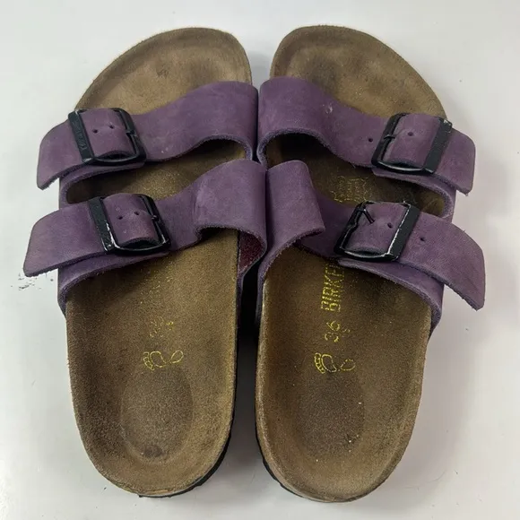 Birkenstock Arizona Purple Suede Leather Women's Sandals