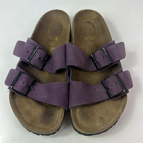 Birkenstock Arizona Purple Suede Leather Women's Sandals