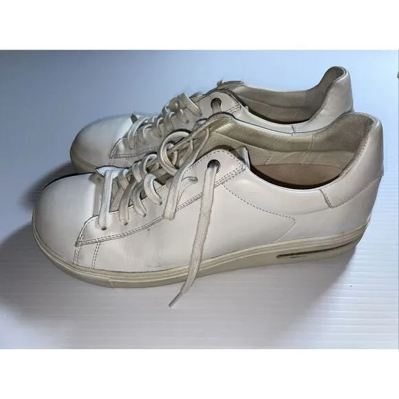 Birkenstock Bend Low White Leather Sneakers Shoes Mens Size EU 43‎ US 10