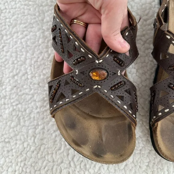 Birkenstock Betula Brown Cork Bed Slip On Sandals