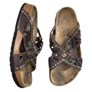 Birkenstock Betula Brown Cork Bed Slip On Sandals