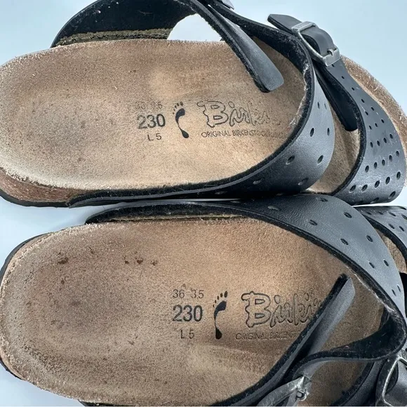 Birkenstock Birki’s Freeport Black Birko-flor Sandals Size 36