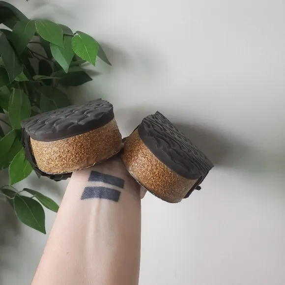 BIRKENSTOCK Birko Flor Mayari Metallic Stone Print Slip On Sandals Toe Loop 42