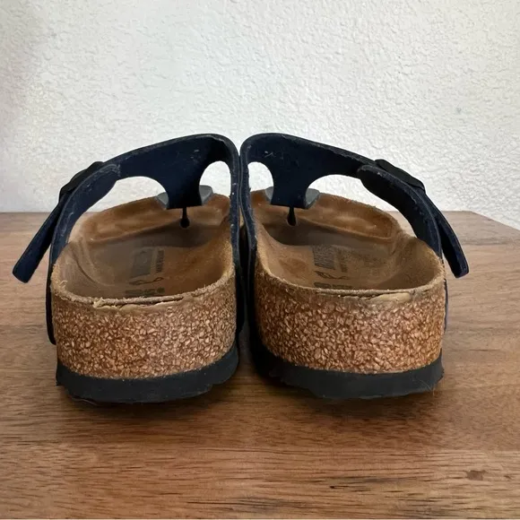 Birkenstock Blue Gizeh Leather Sandals Size 7