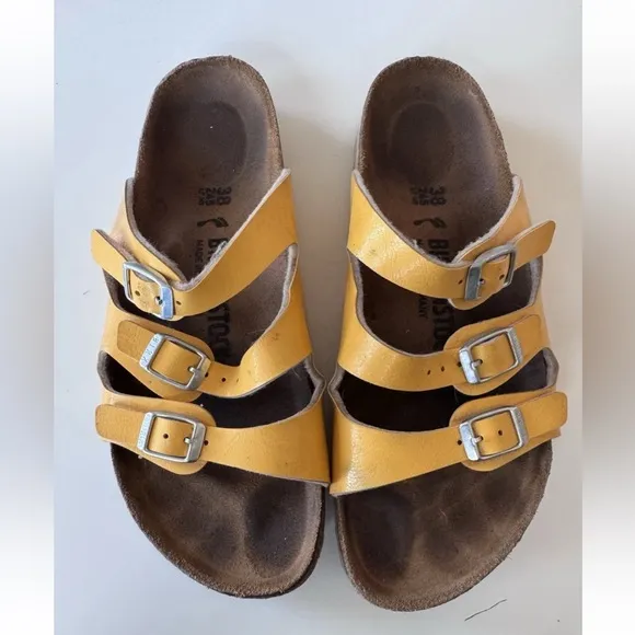 Birkenstock Florida 3 Strap Buckle Slip On Sandals Shoes Women’s Size 38