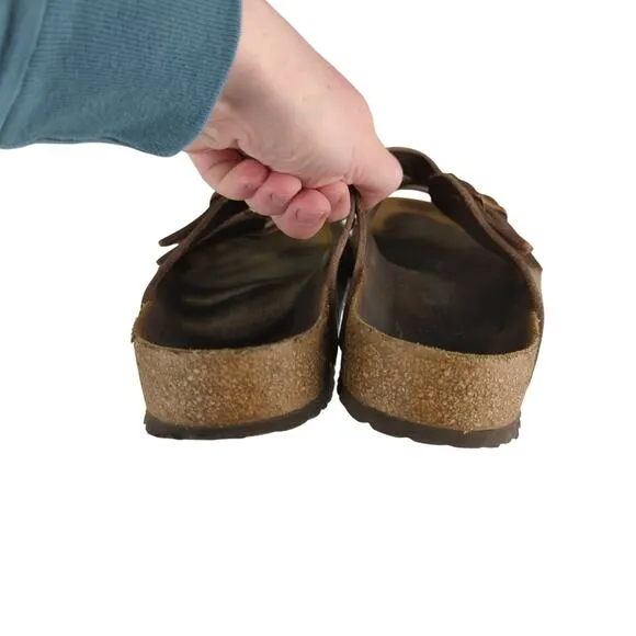 Birkenstock Florida 3 Strap Slip-on Sandals EU 42 Men's 9 Wmns 11 Brown Leather