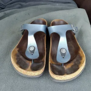 Birkenstock Gizeh Birko Flor Women Sandals Gray