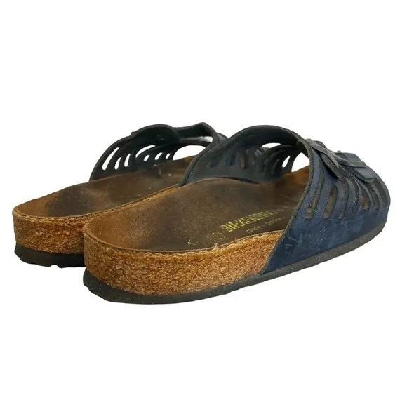 Birkenstock Granada Blue Slip On Slide Sandals Size 38/Size 7-7.5