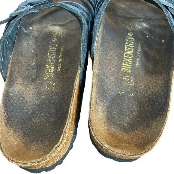 Birkenstock Granada Blue Slip On Slide Sandals Size 38/Size 7-7.5