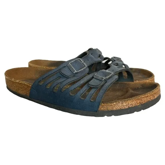 Birkenstock Granada Blue Slip On Slide Sandals Size 38/Size 7-7.5