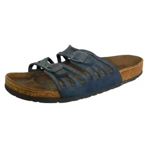 Birkenstock Granada Blue Slip On Slide Sandals Size 38/Size 7-7.5