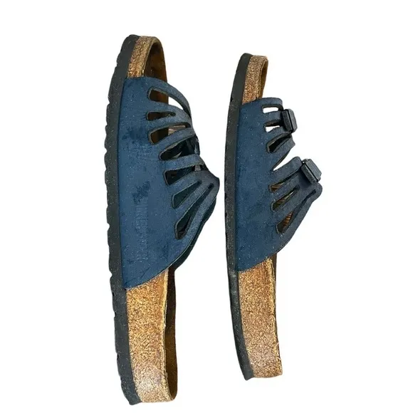 Birkenstock Granada Blue Slip On Slide Sandals Size 38/Size 7-7.5