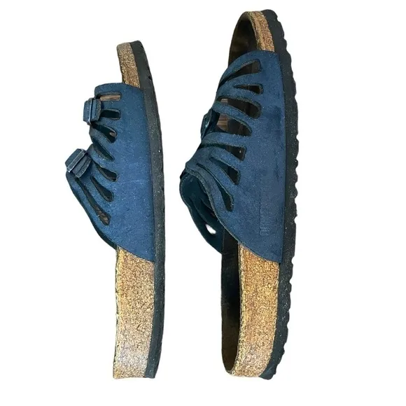Birkenstock Granada Blue Slip On Slide Sandals Size 38/Size 7-7.5